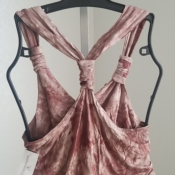 Tie-dye brown-light brown summer shirt - Picture 5 of 5